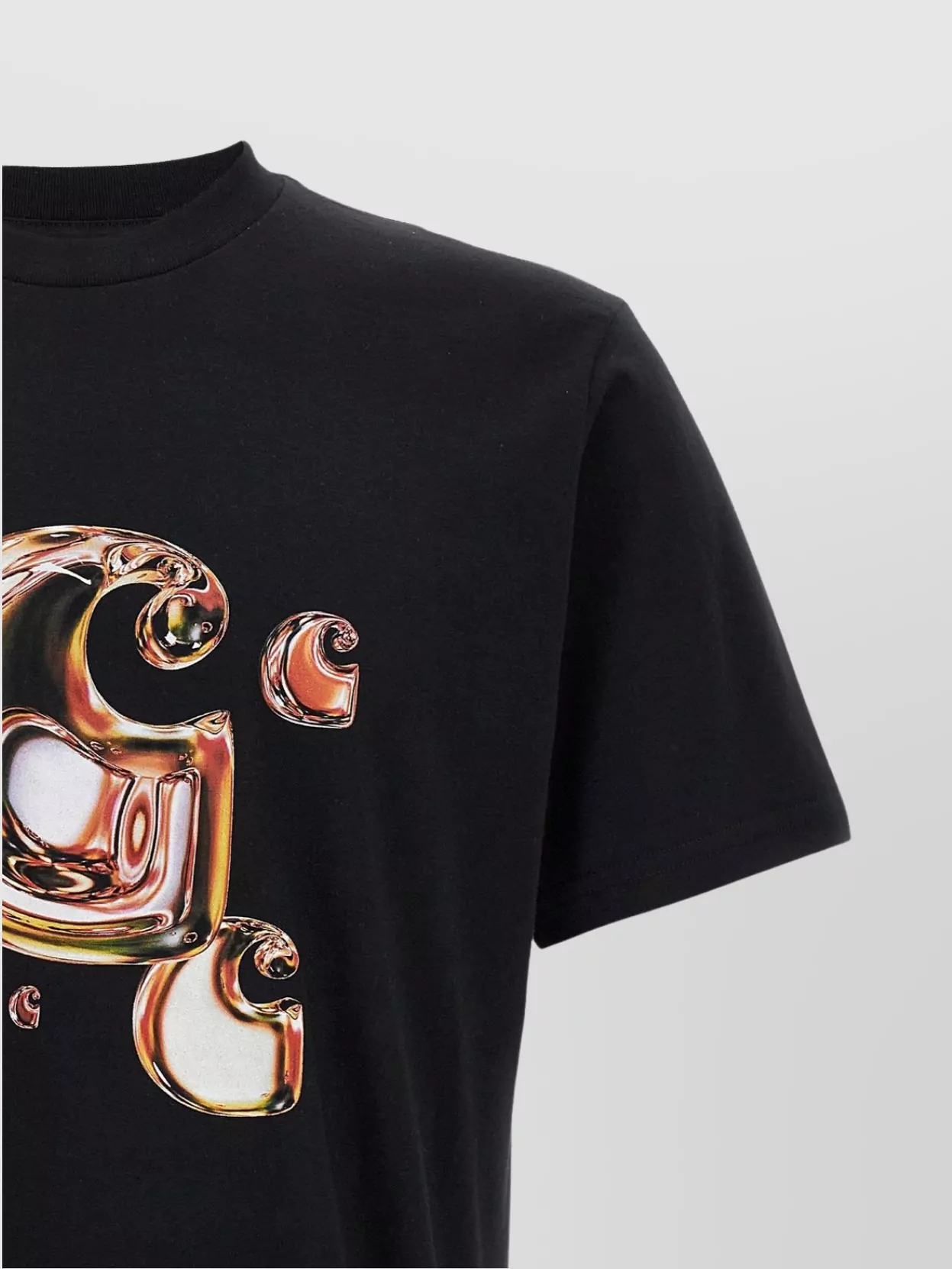 Carhartt Wip Ribbed Crew Neck Graphic Print T-Shirt