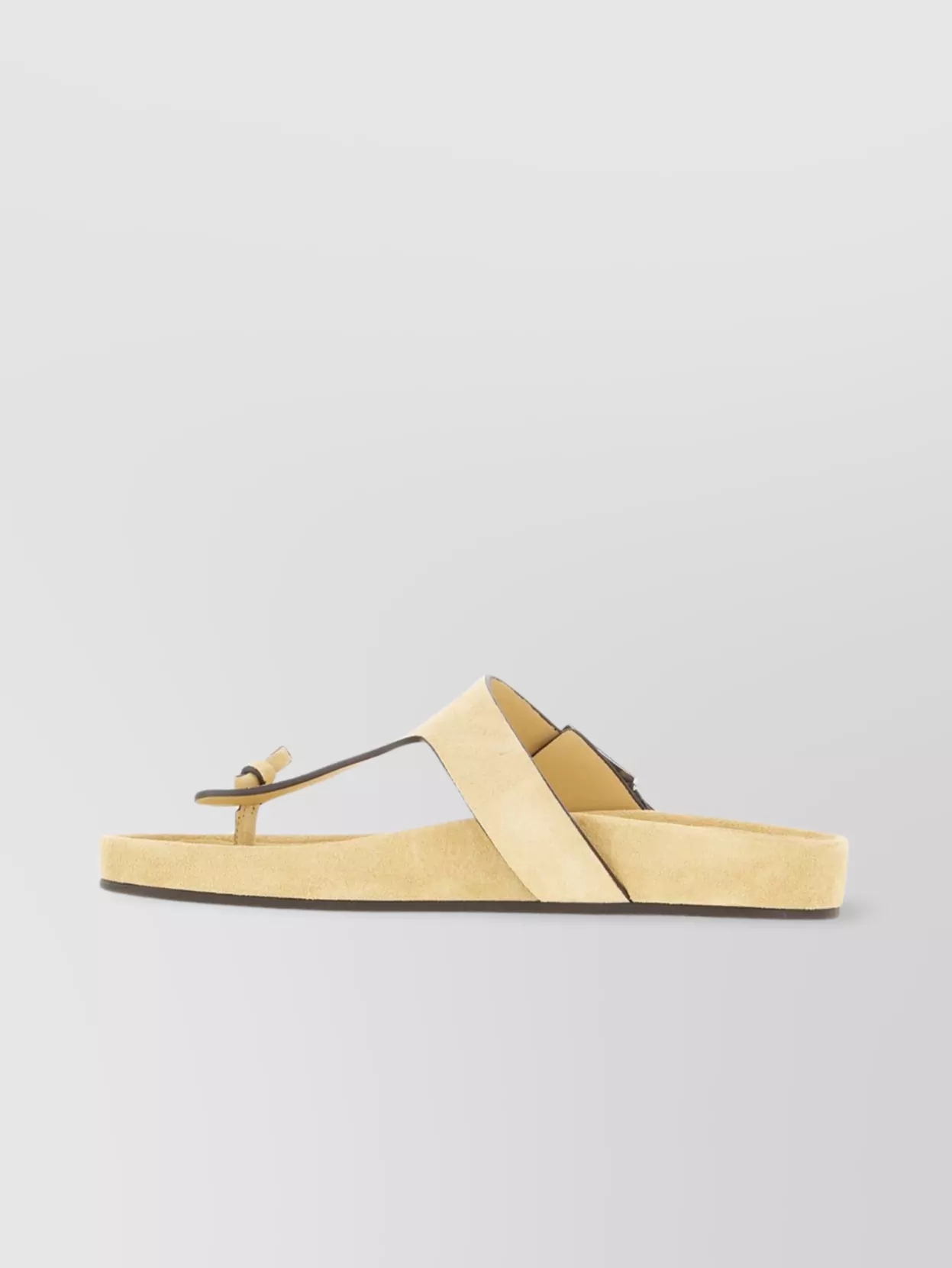 Tory Burch Thong Sandals Suede Flat Sole In Yellow
