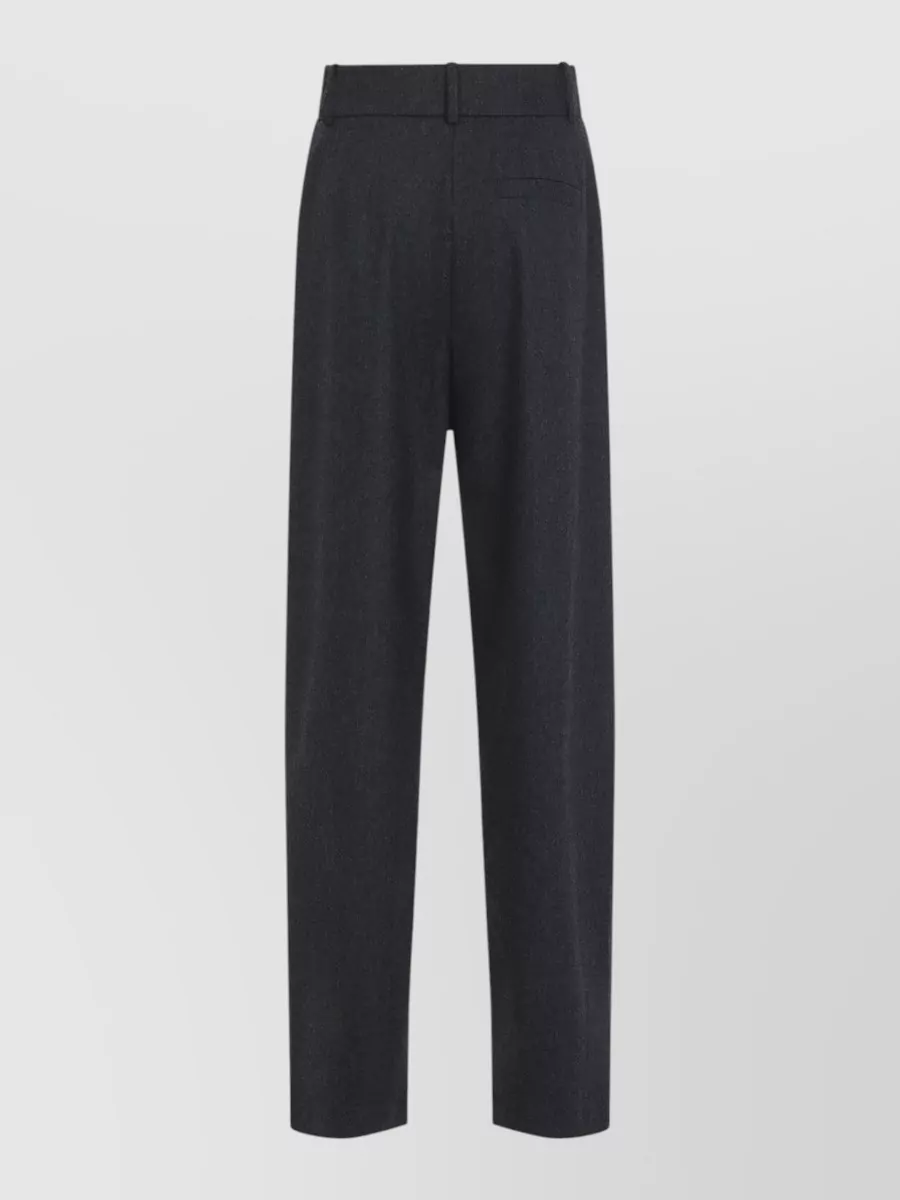 Giorgio Armani cashmere high-rise pleated tapered suit trousers