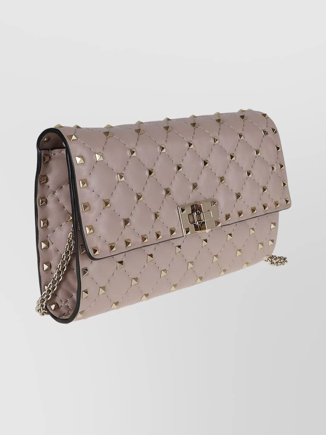 Valentino Chain Strap Quilted Shoulder Bag With Studs