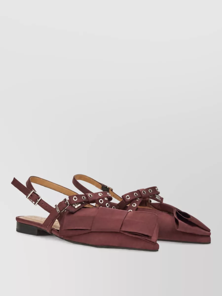 Ganni Satin Ballerina Sandals
