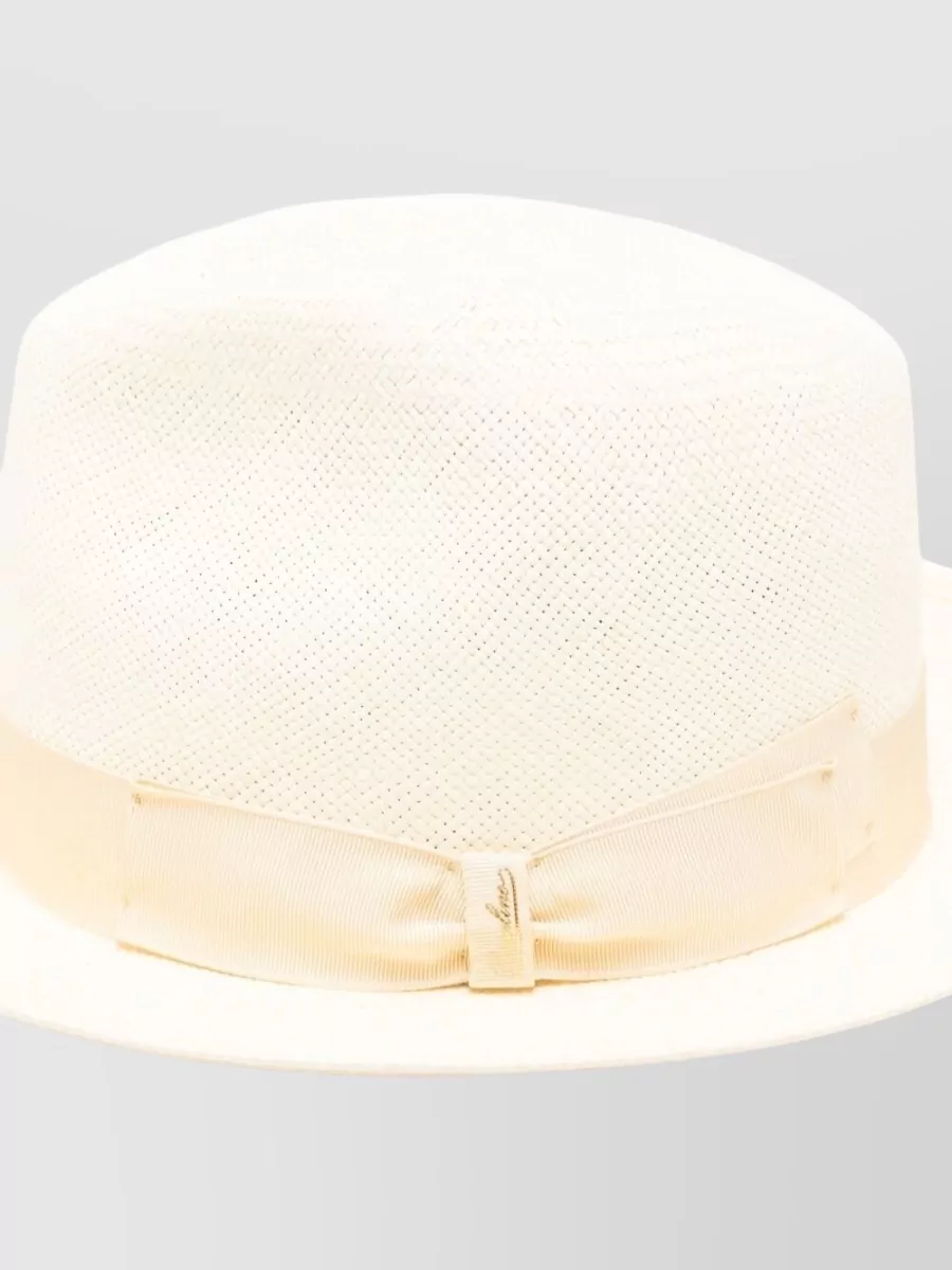Borsalino Straw Fedora Hat