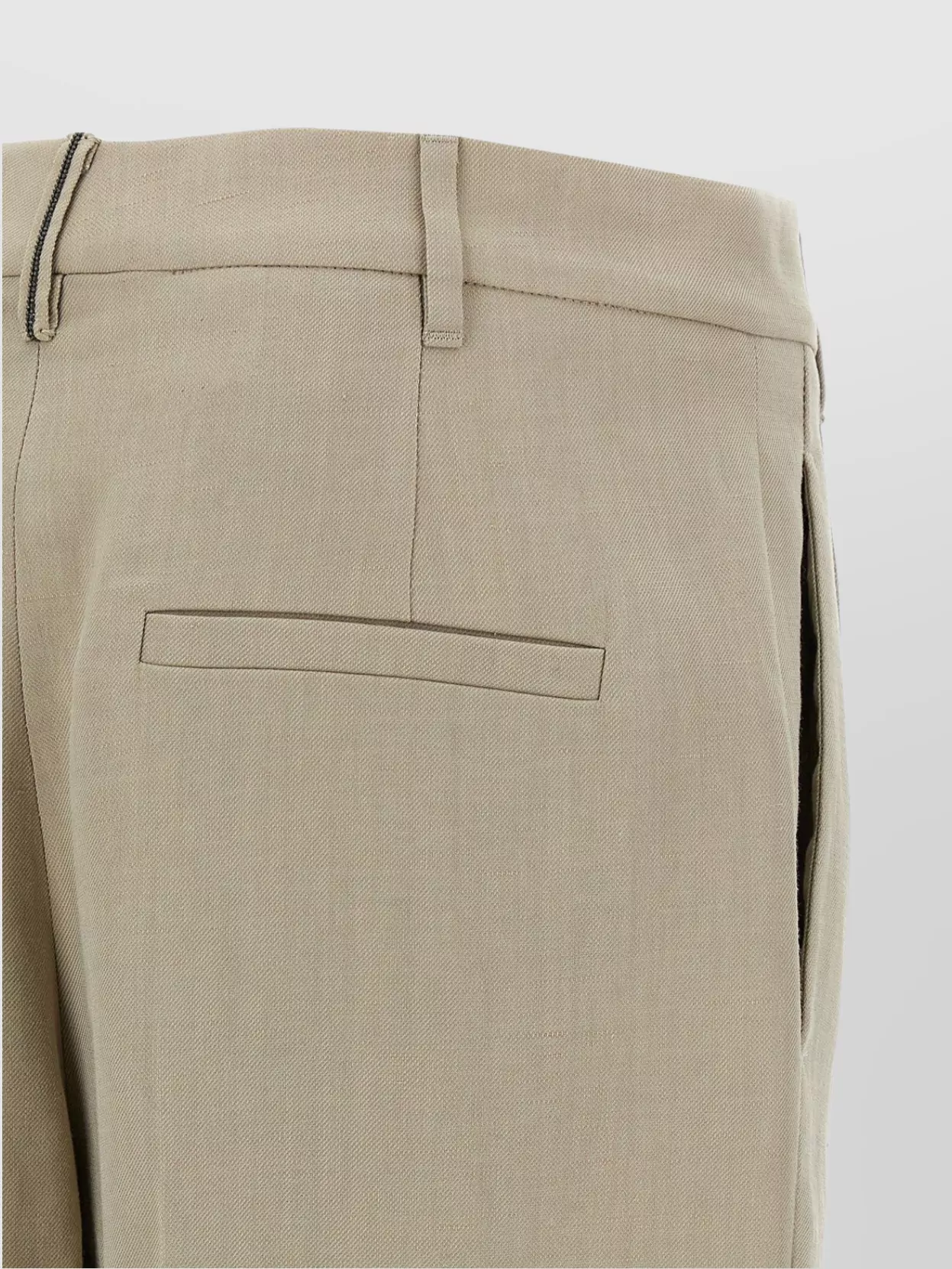 Brunello Cucinelli Women Slouchy Trousers In Sparkling Linen Canvas With Jewellery