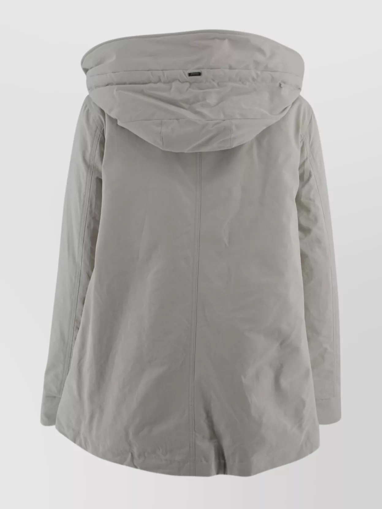 Herno Adjustable Hooded Parka Drawstring In Gray