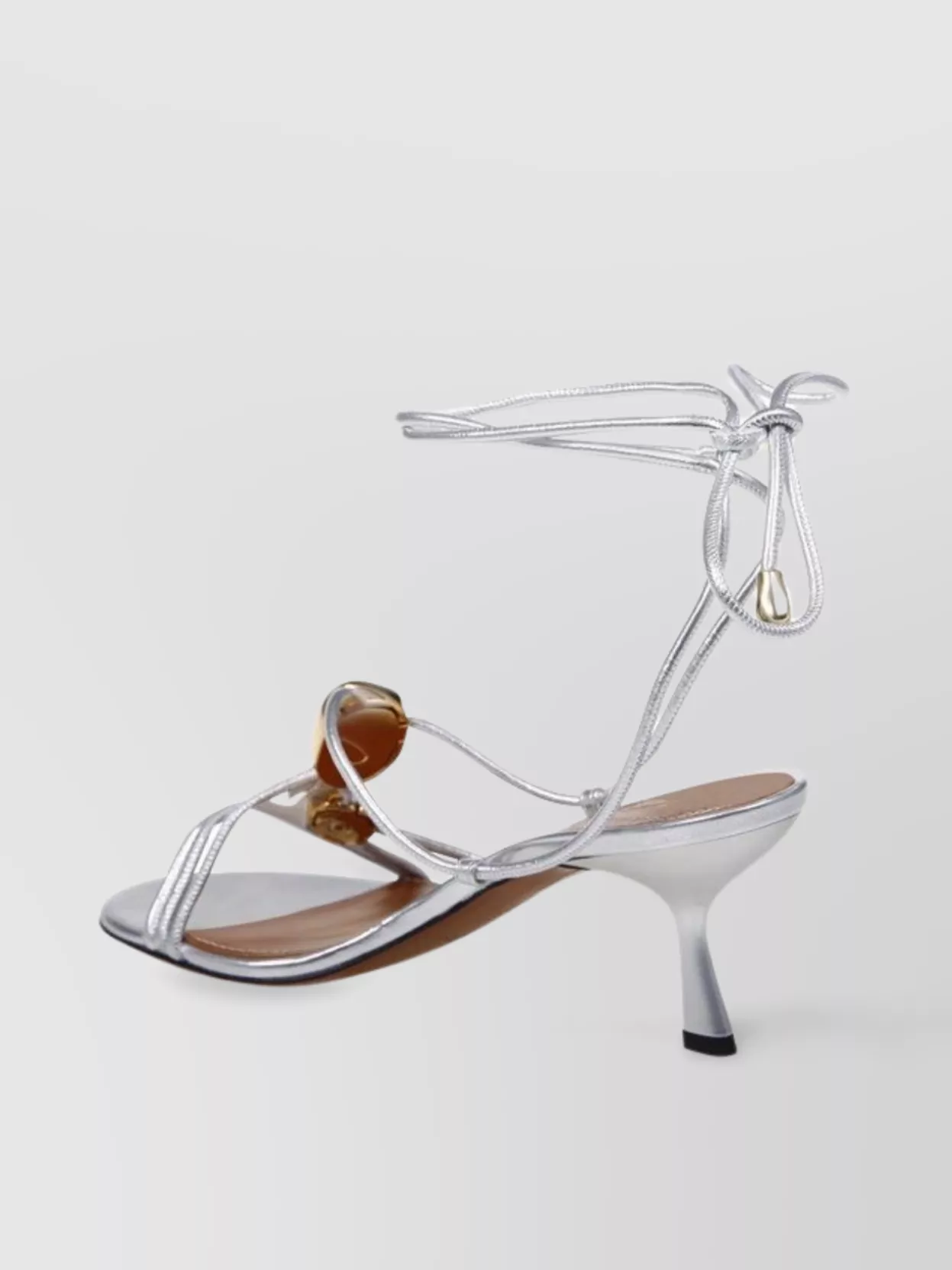 Zimmermann Gleam Sandal 65 With Decorative Metallic Sculpted Heel