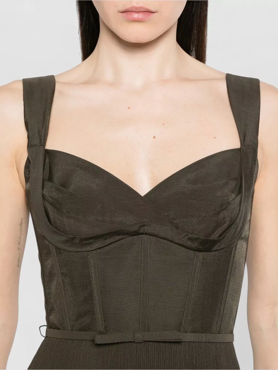 Zimmermann Pleated Draped Tiered Midi Dress