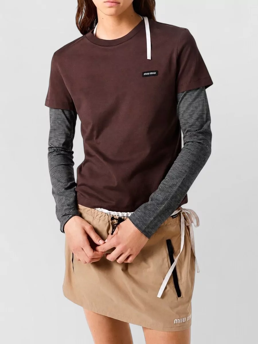 Miu Miu Cotton Jersey Bodysuit