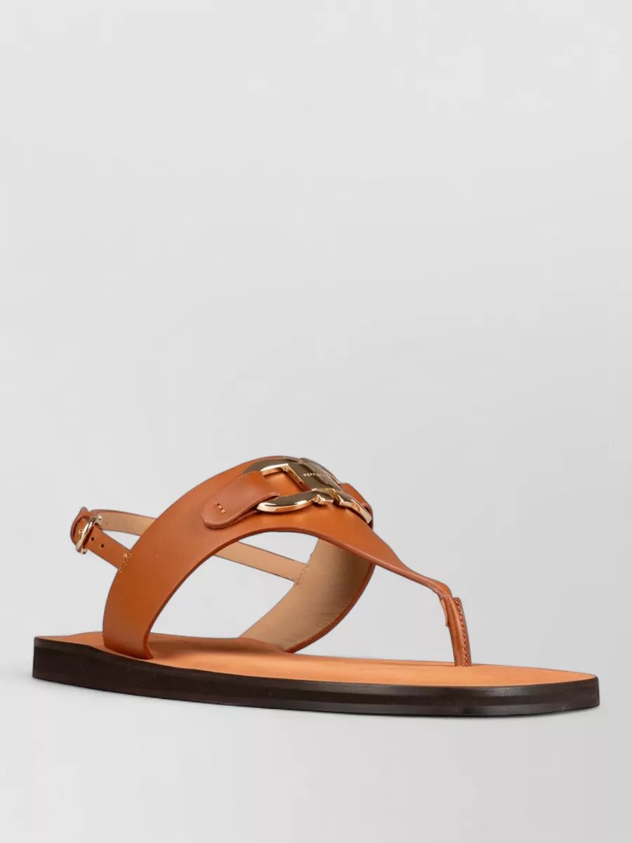 Ferragamo Leather thong slides
