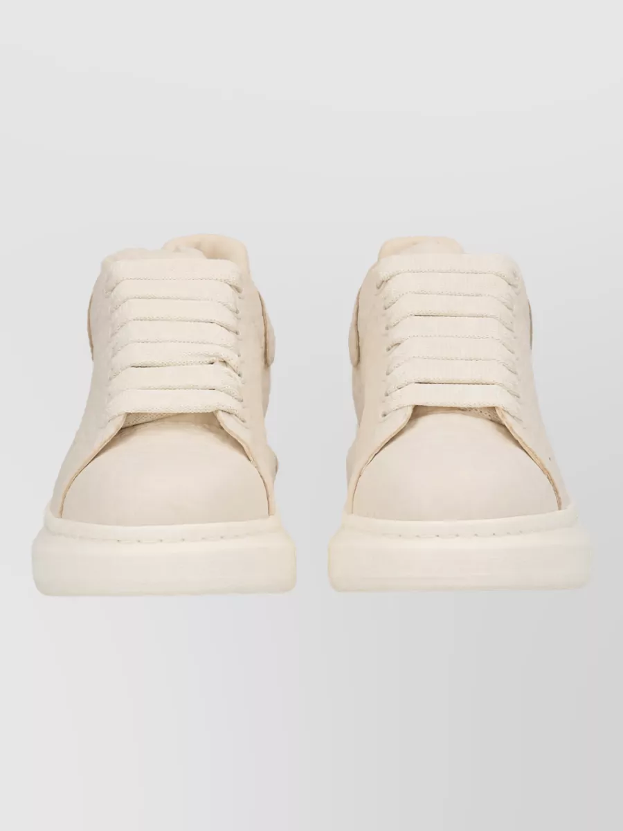 Alexander Mcqueen Shearling Oversized Low-Top Sneakers