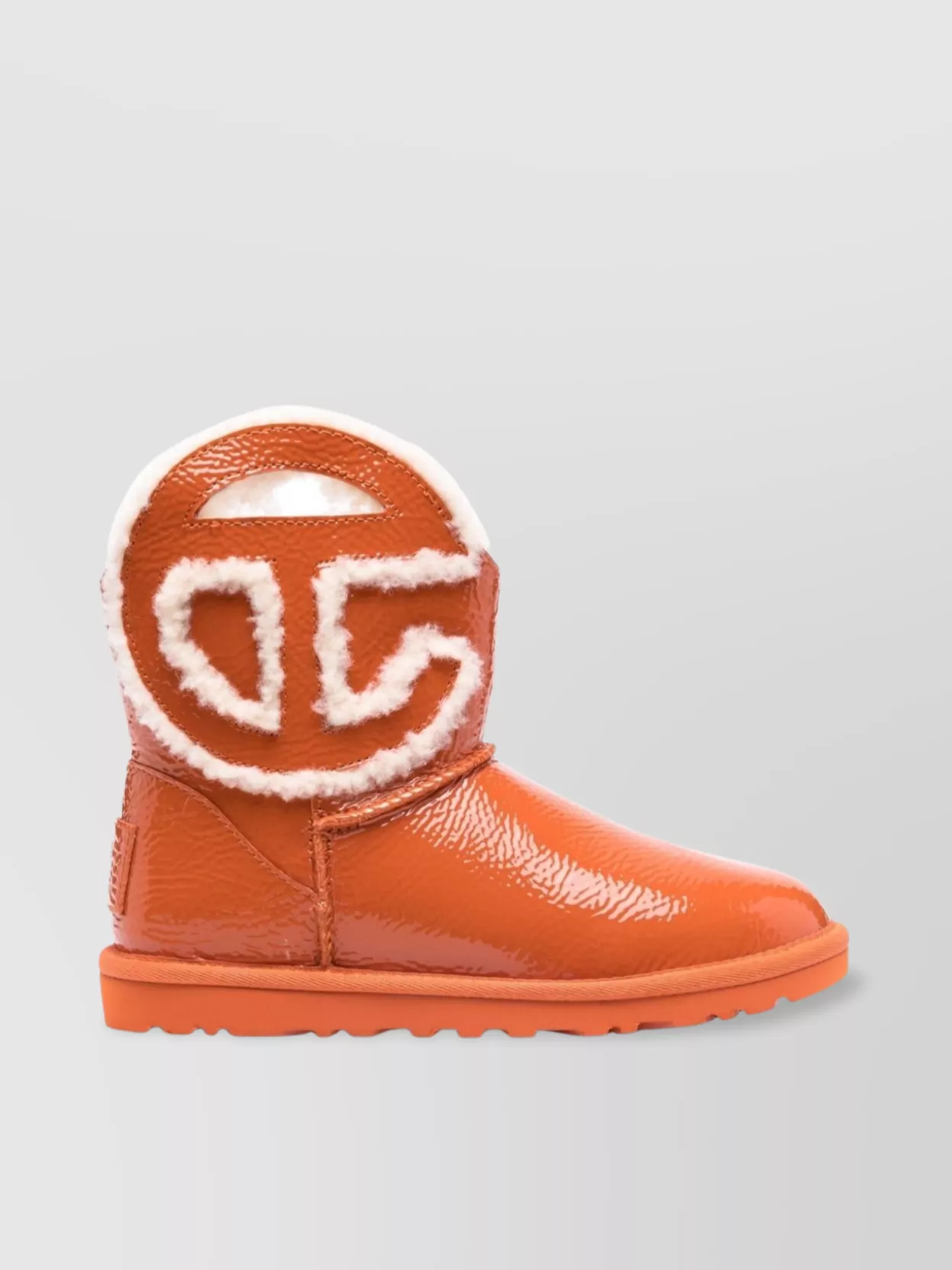 Ugg Telfar Crinkled Leather Ankle Boots