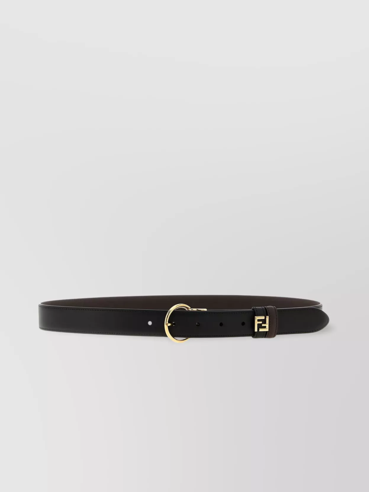 Fendi Adjustable Length Reversible Belt With Gold-tone Buckle
