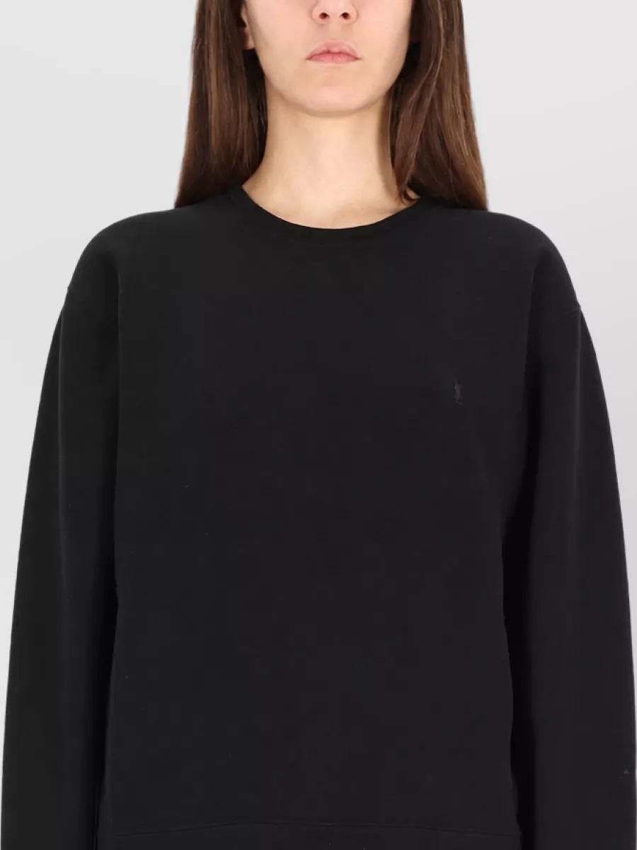 Saint Laurent Cassandre Logo Crew Neck Sweatshirt
