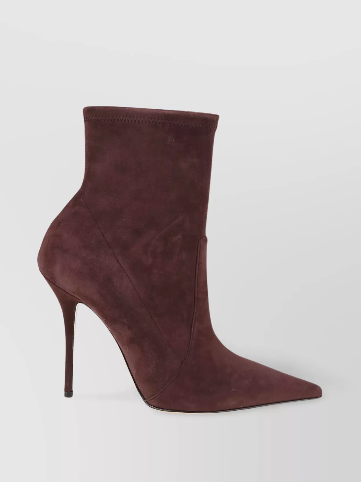 Shop Casadei Suede Stiletto Pointed Ankle Boots In Brown