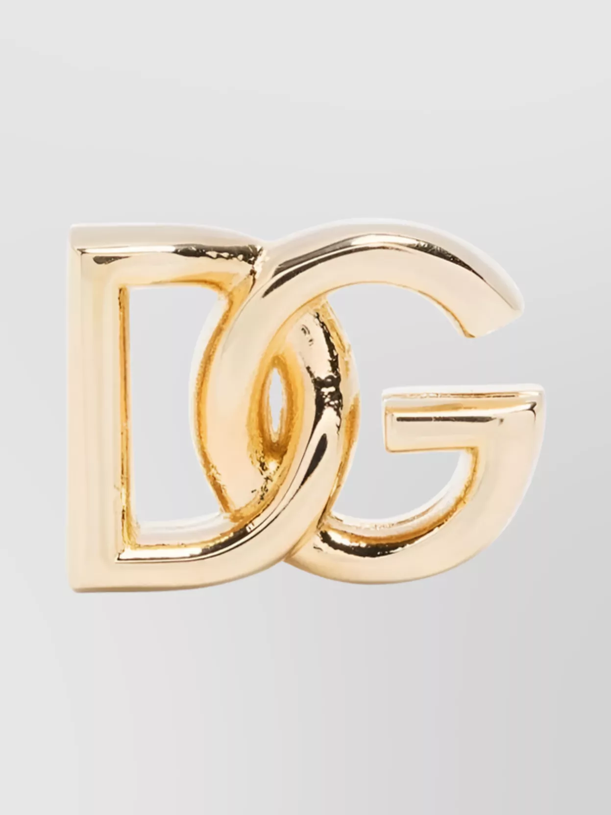 Dolce & Gabbana Logo Sterling Silver Stud Earrings In Gold