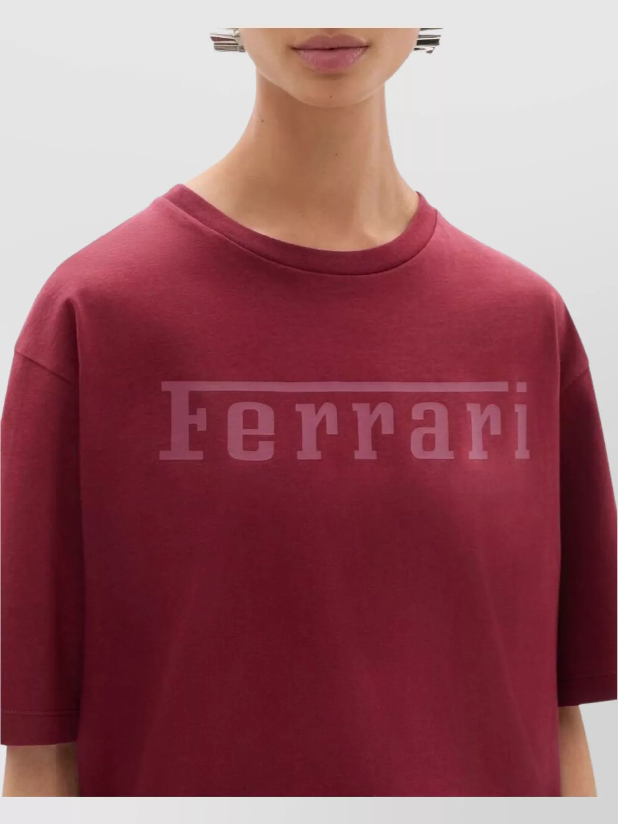 Ferrari Crew Neck Short Sleeve Fitted T-Shirt