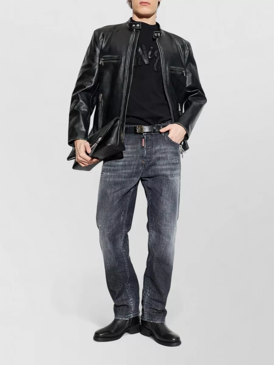 Dsquared2 Trousers Belt Loops Distressed Faded Five Pockets