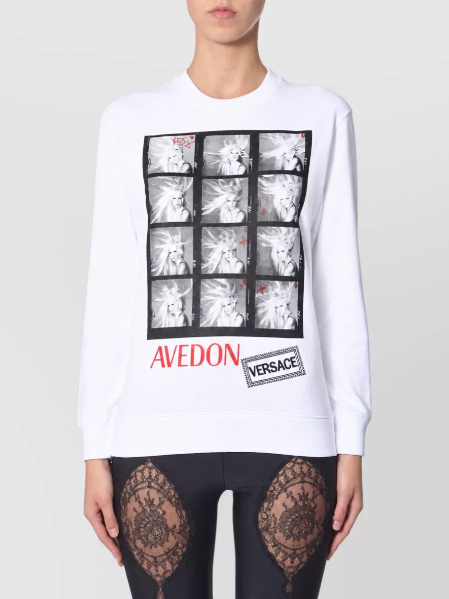 Versace cotton crew neck sweatshirt