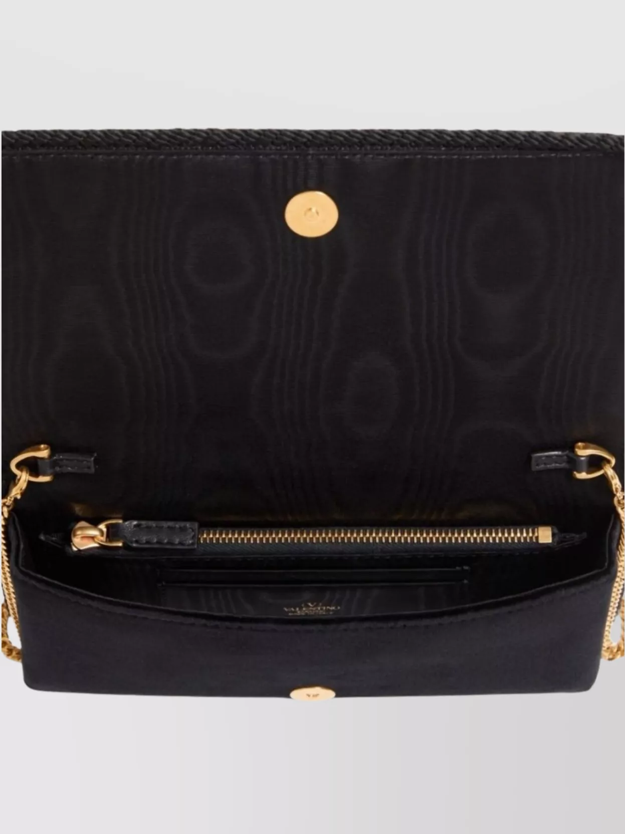 Valentino Garavani Signature Velvet Chain Wallet Bag
