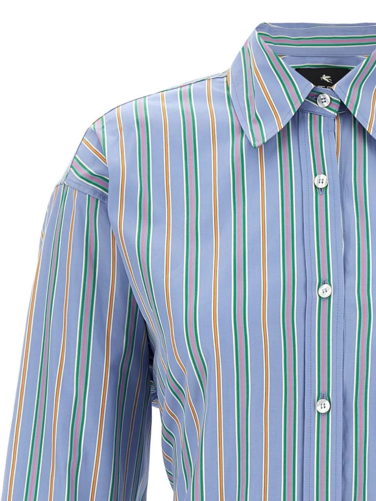 Etro Striped Shirt With Long Sleeves And Back Tie Detail