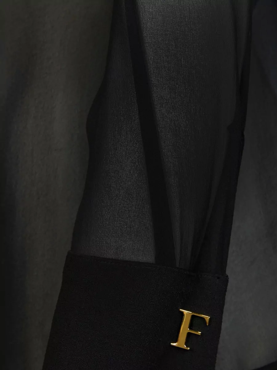 Elisabetta Franchi Shirt Long Sleeves Pointed Collar Tie Detail