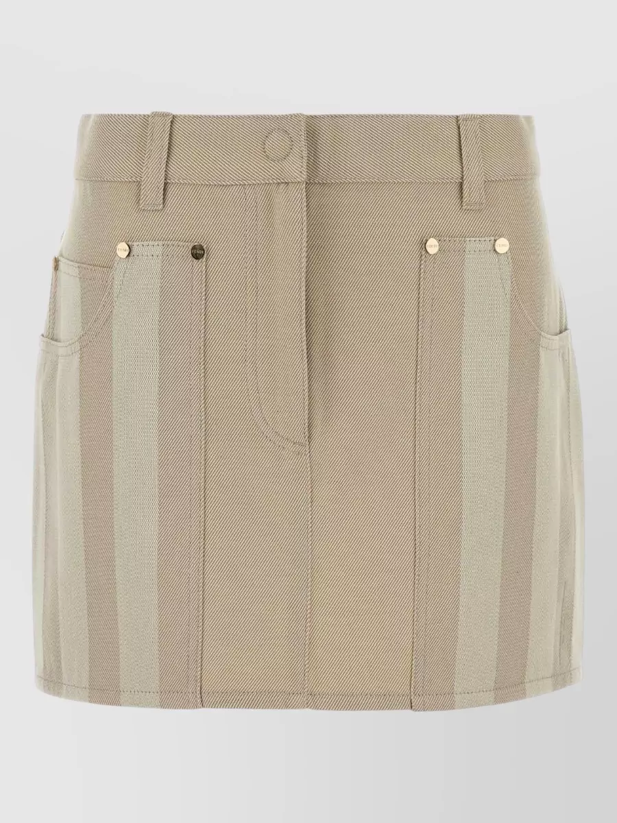 Fendi cotton mini skirt