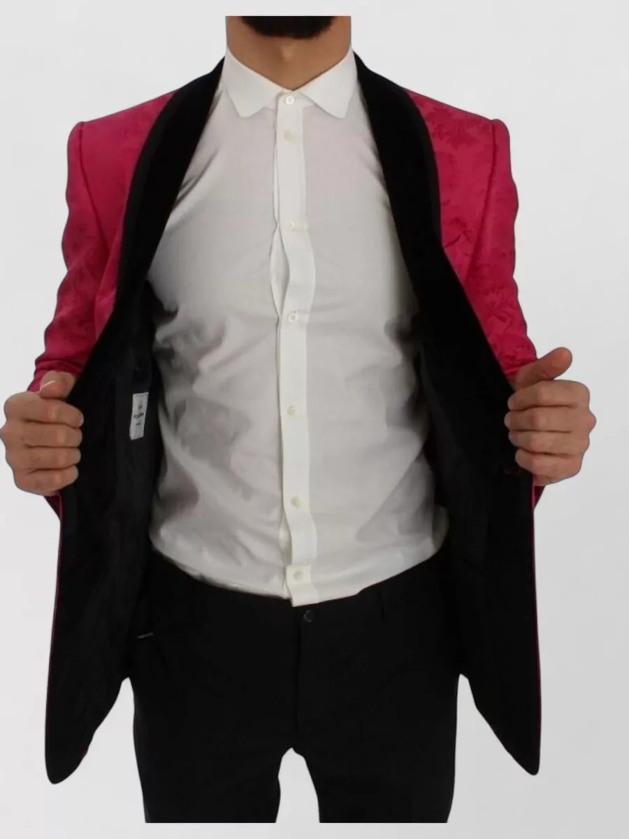 Dolce&Gabbana Silk Floral Brocade Slim Blazer
