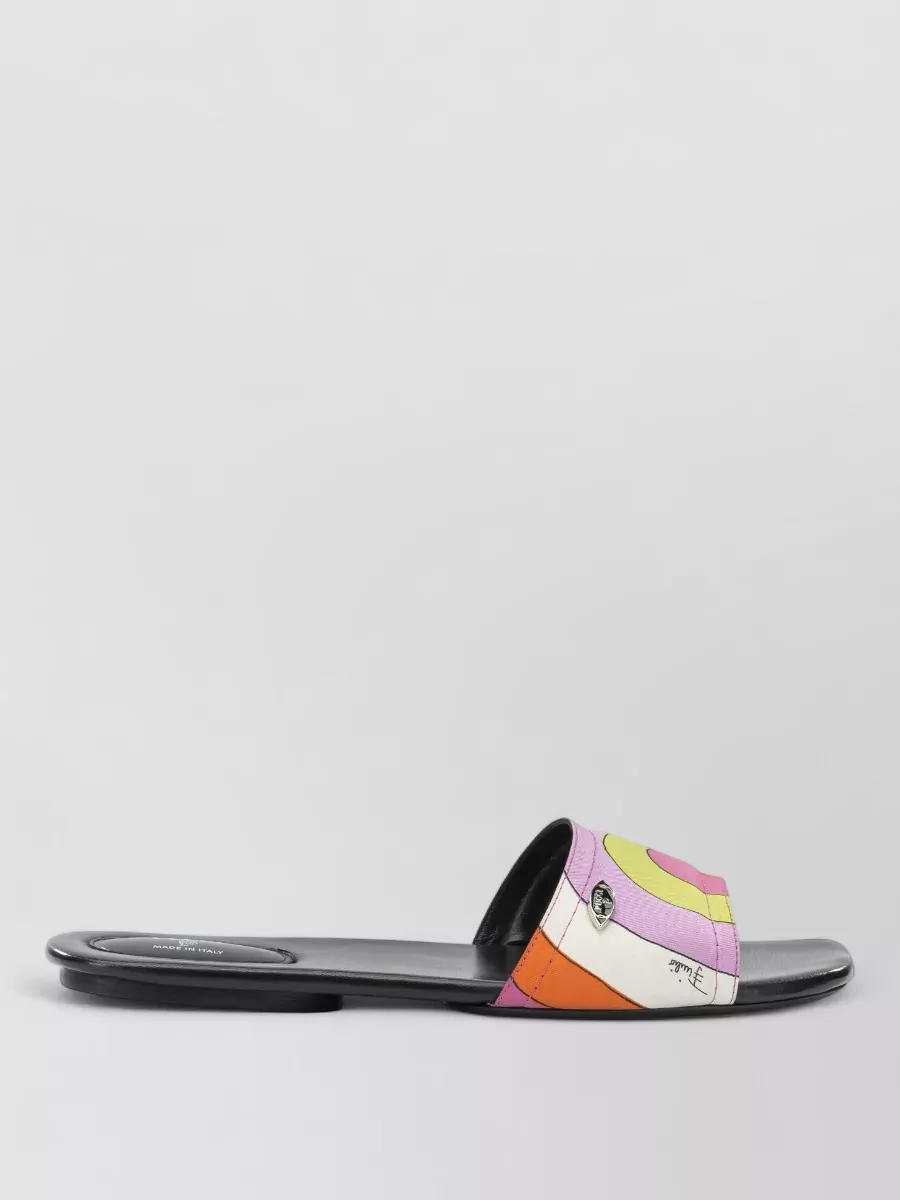 Pucci silk slide sandals