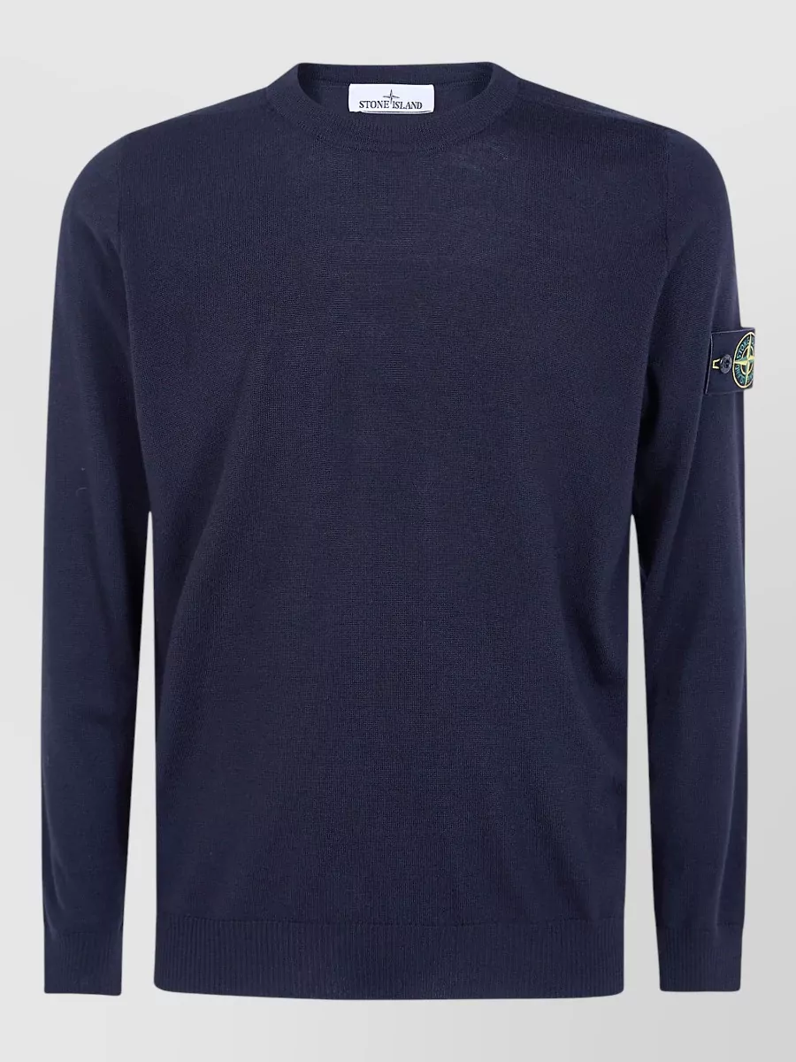 Stone Island wool ribbed knit crewneck sweater