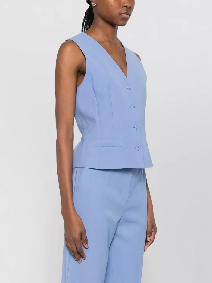 S Max Mara Virgin Wool V-Neck Vest