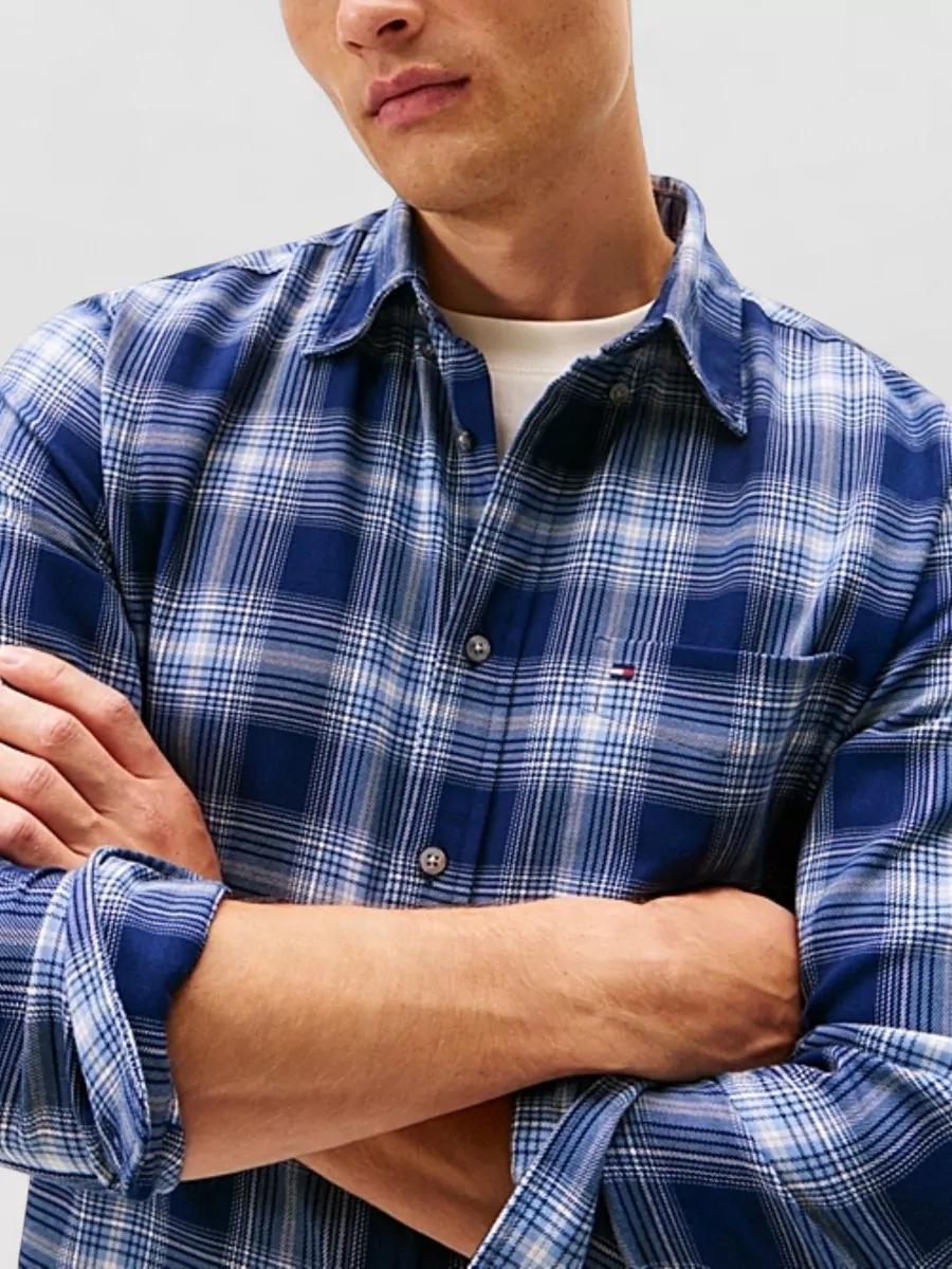 Tommy Hilfiger Long Sleeve Button-Down Shirt With Chest Pocket