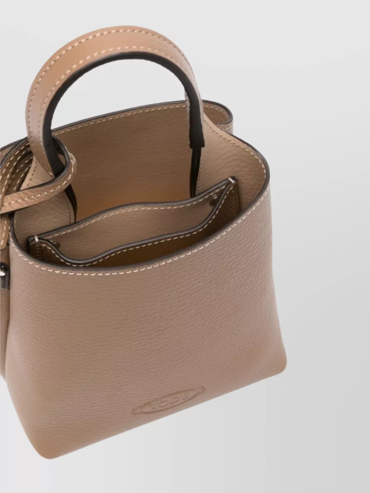 Tod's Micro Bag In Hammered Leather In Metallic