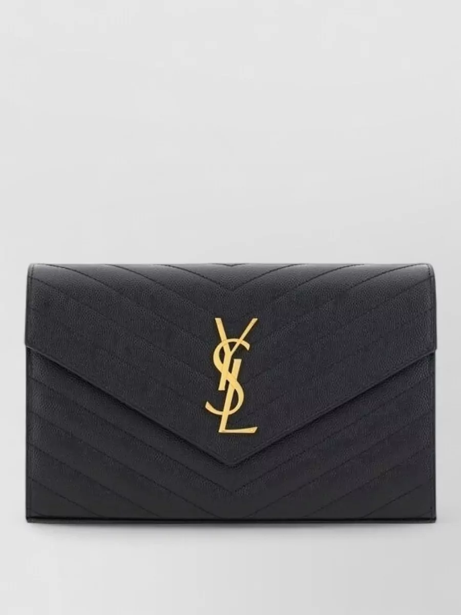 Saint Laurent kate leather clutch bag