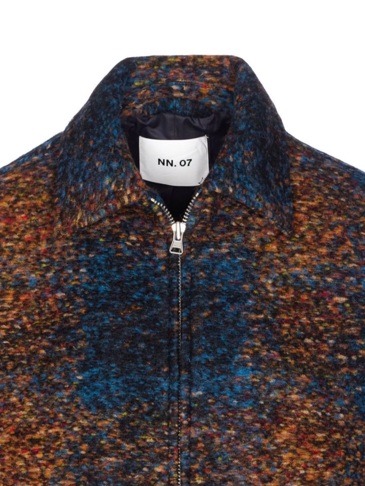 Nn.07 Collared Jacket With Textured Fabric And Pockets