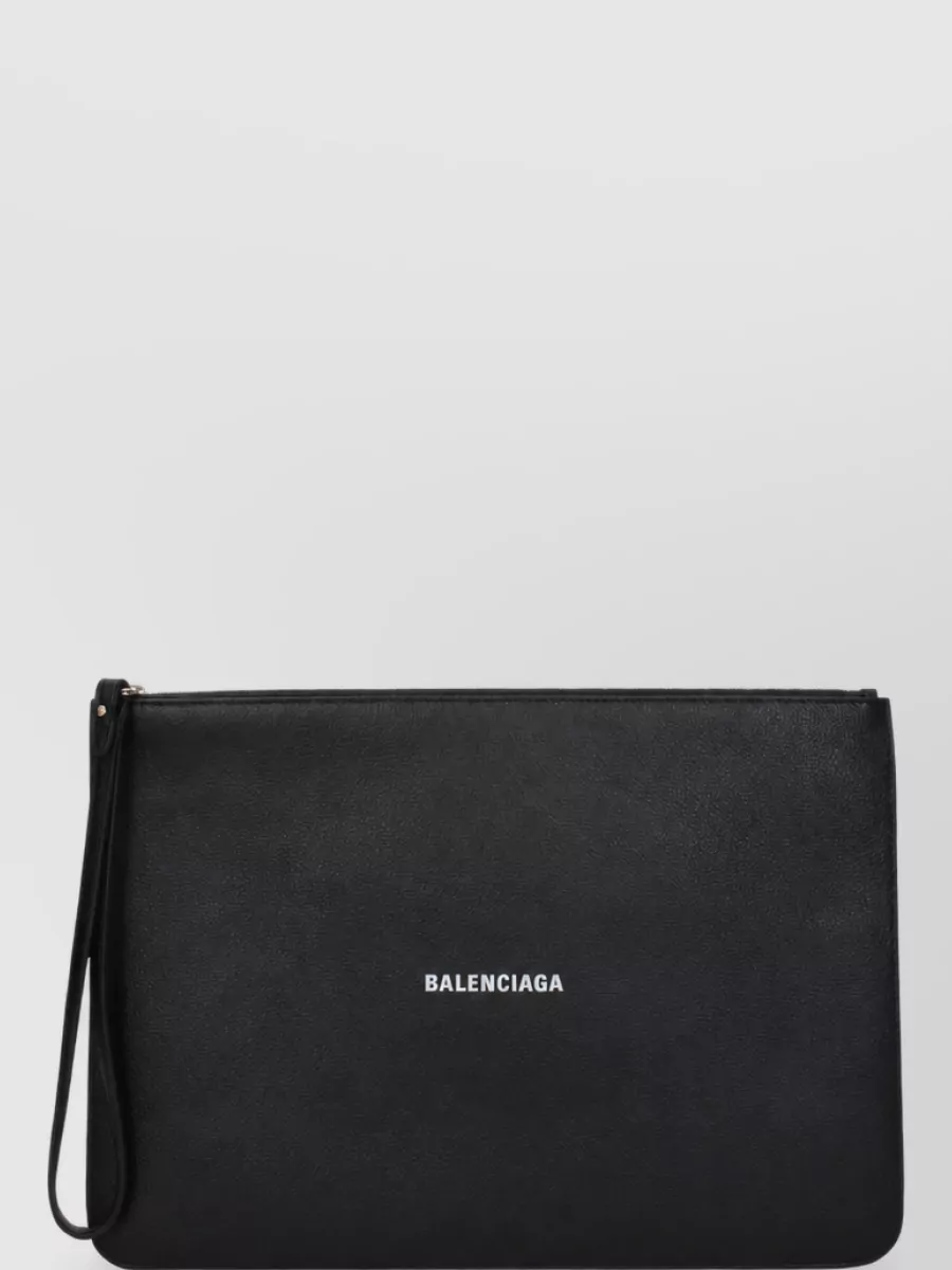Balenciaga leather clutch bag