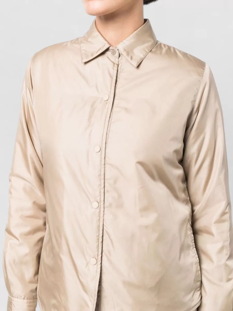 Aspesi Collared Neck Long Sleeves Nylon Silk Top