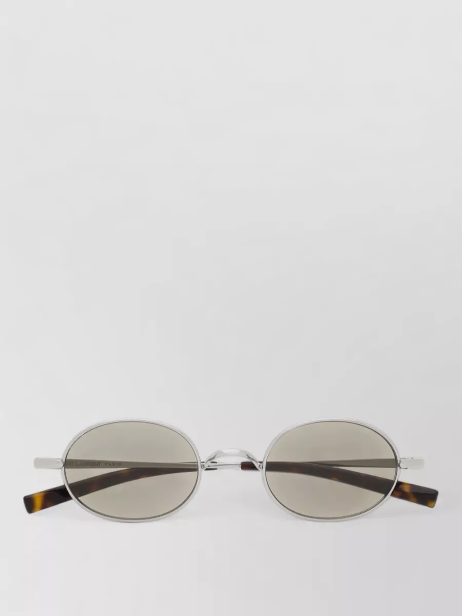 Saint Laurent titanium round sunglasses