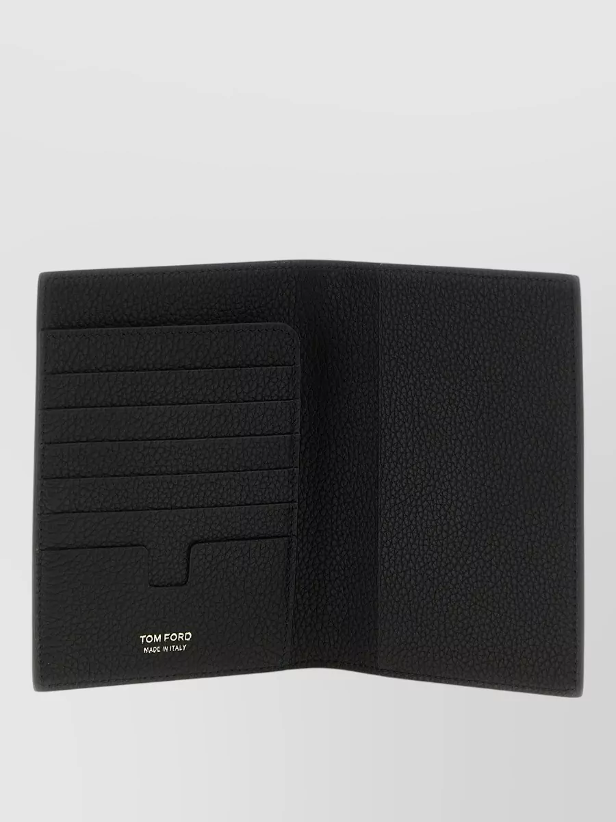 Tom Ford Textured Leather Passport Travel Card Holder