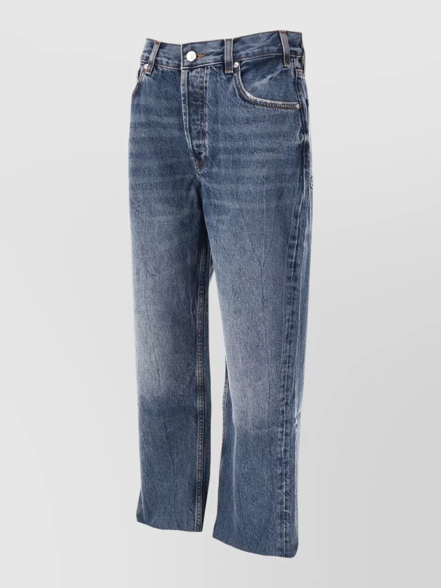 Anine Bing Faded Five-Pocket Trousers Belt Loops