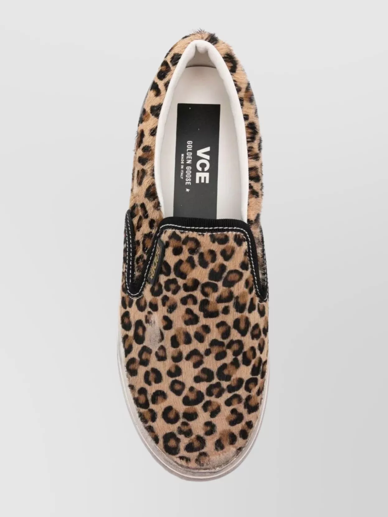 Golden Goose Leopard Print Black Brown Sneakers