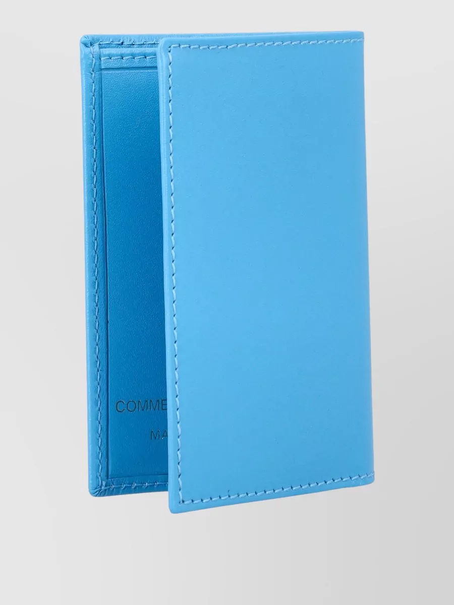 Comme Des Garçons Compact Cardholder Wallet Stitch Detail Design