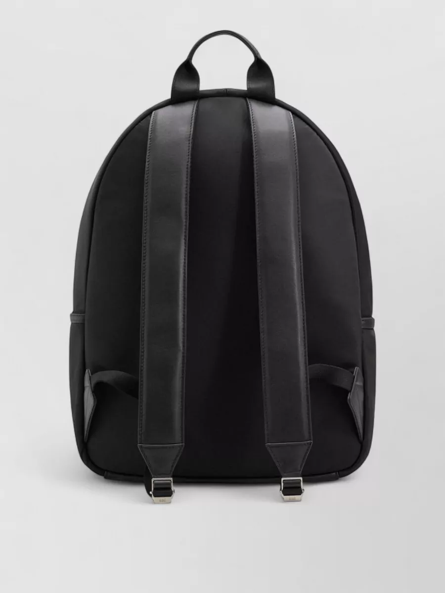 Ami Paris Nylon Backpack Top Handle Front Pocket