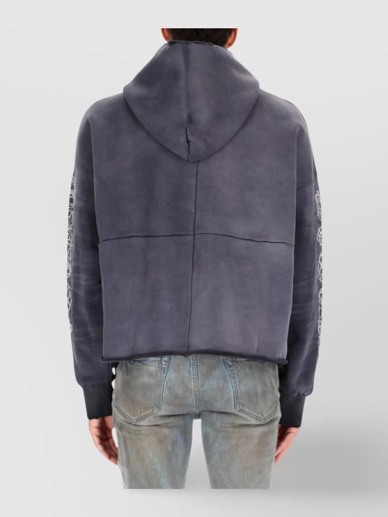 Purple Brand Hooded Sweater With Graphic Print Sleeves