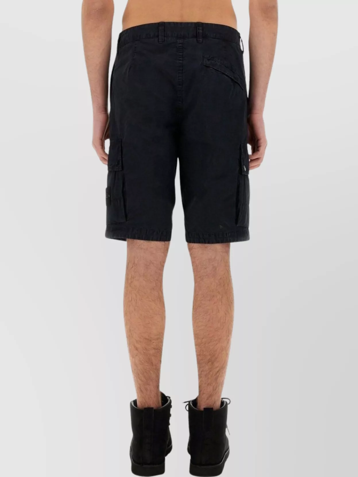 Stone Island Slim Fit Cargo Bermuda Shorts With Pockets