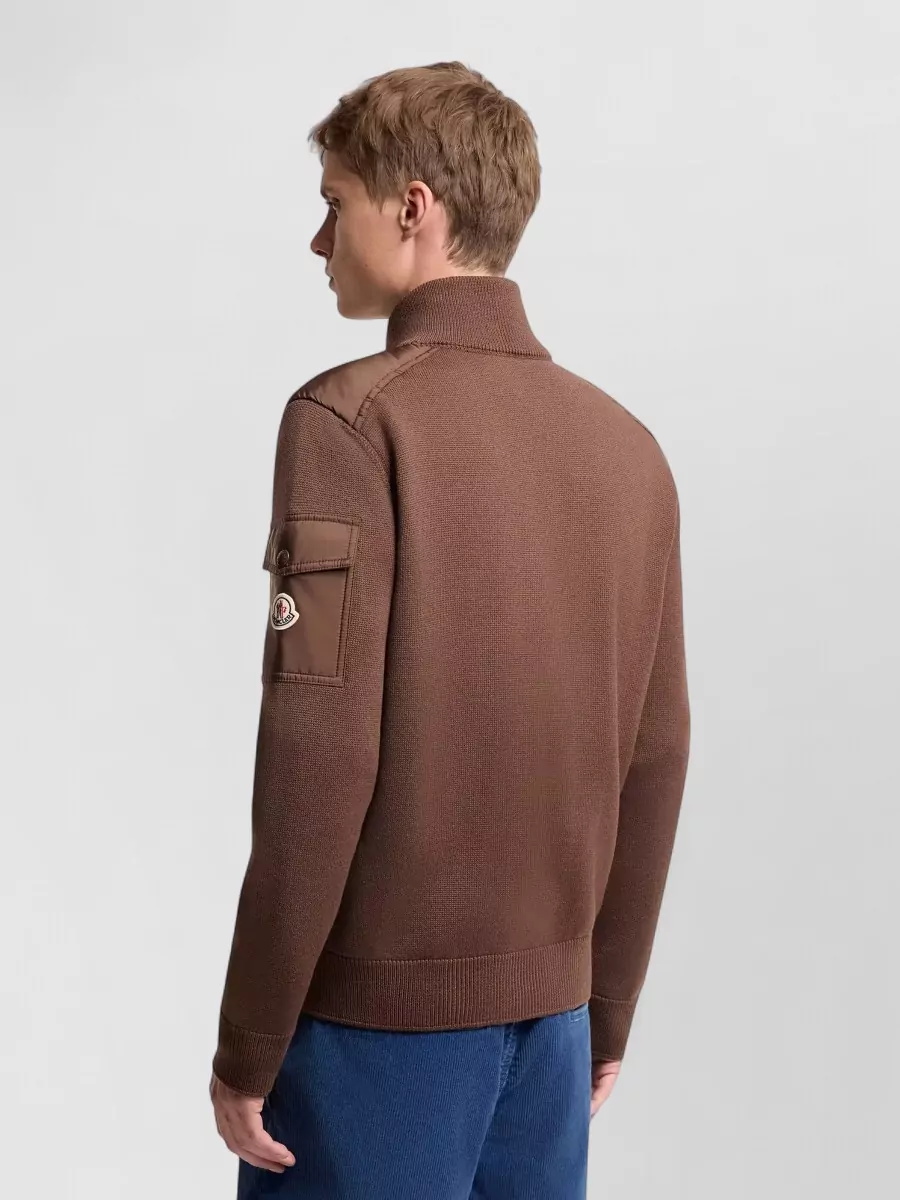 Moncler Padded Ribbed Zip-Up Cardigan