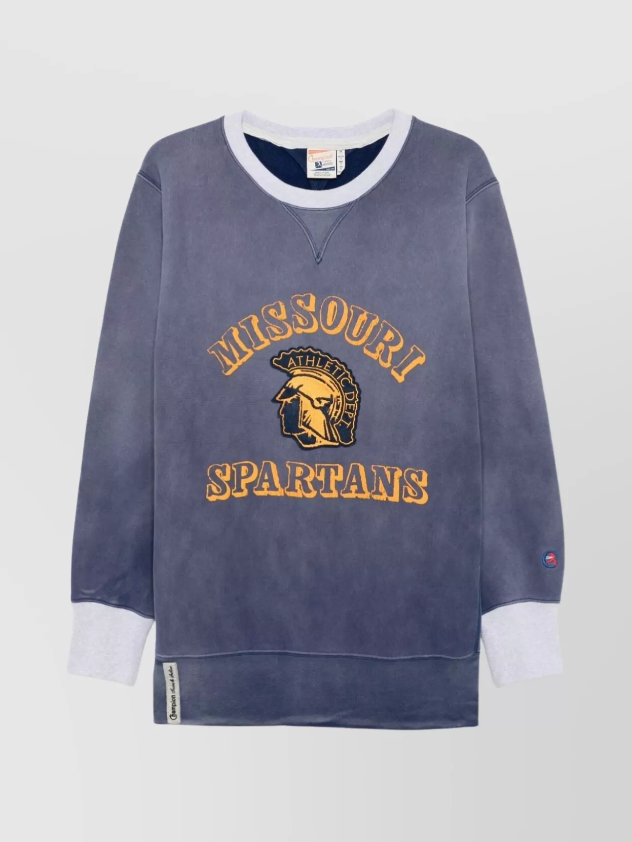 Champion Graphic Print Crewneck Sweatshirt With Ribbed Cuffs