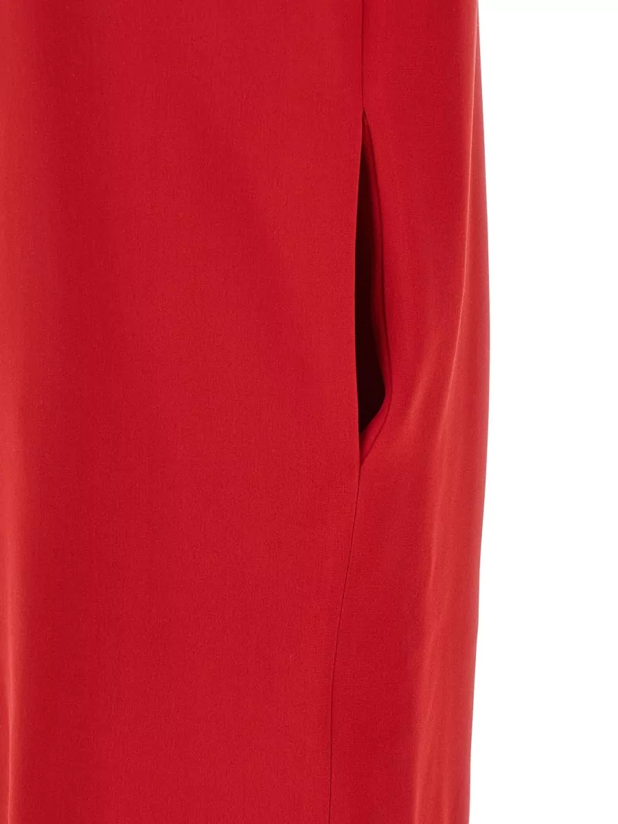 Valentino Garavani Silk Draped High-Neck Sleeveless Dress