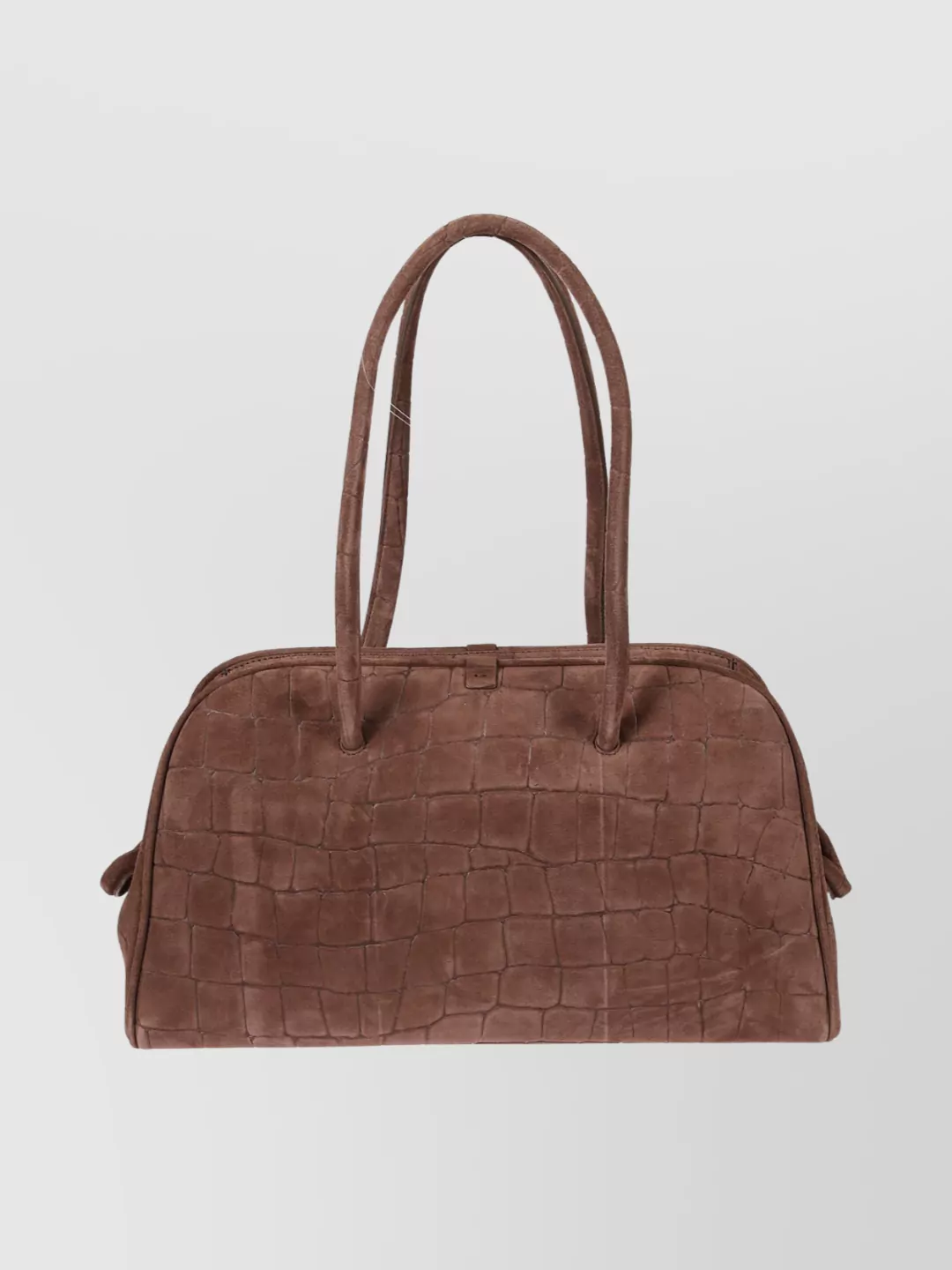 Jacquemus Crocodile Embossed Handbag Double Handles