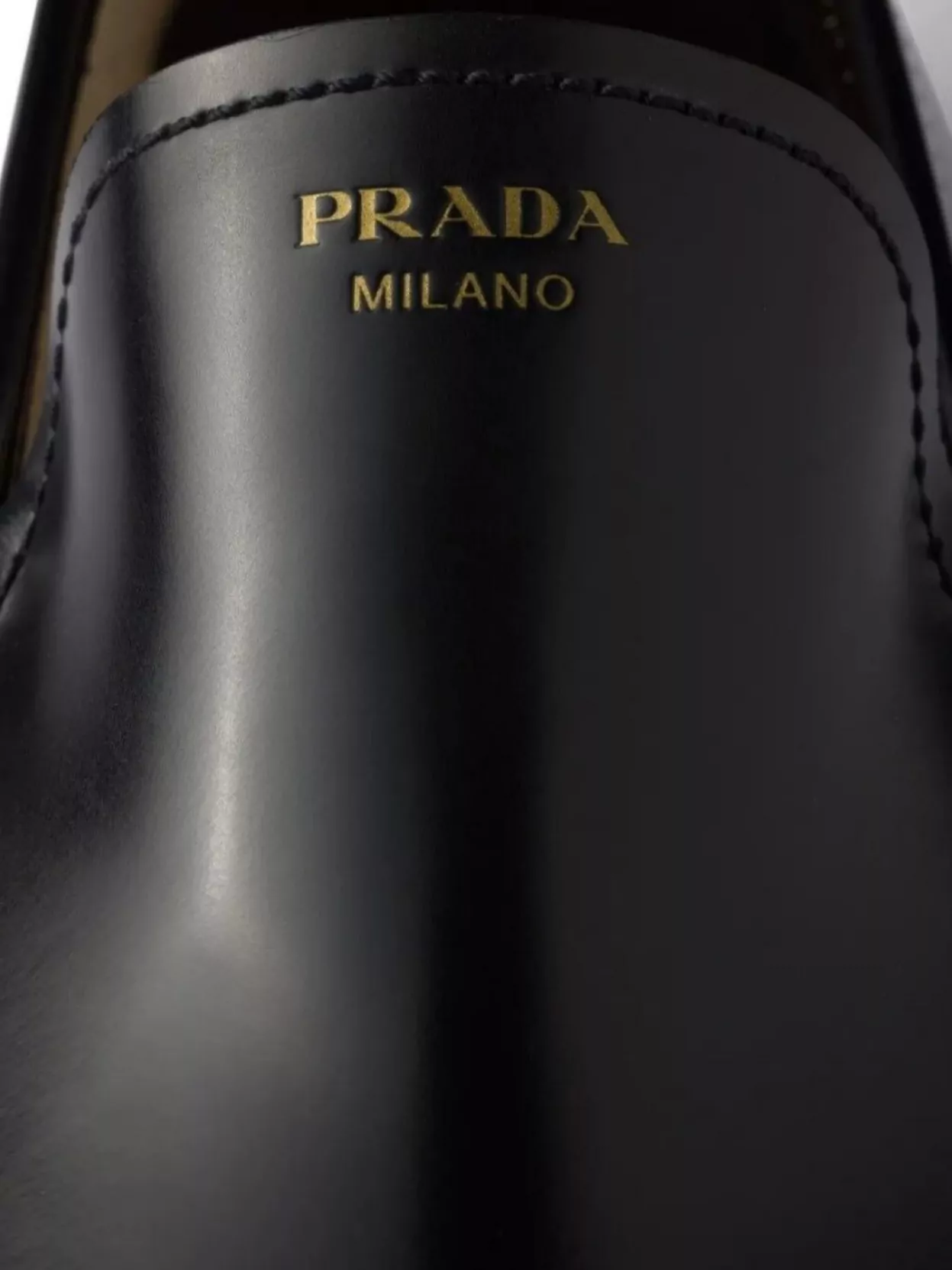 Prada Loafers Leather Upper Round Toe