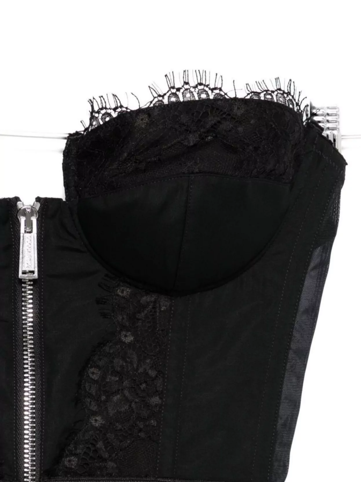 Dsquared2 Strapless Lace Cropped Corset Top
