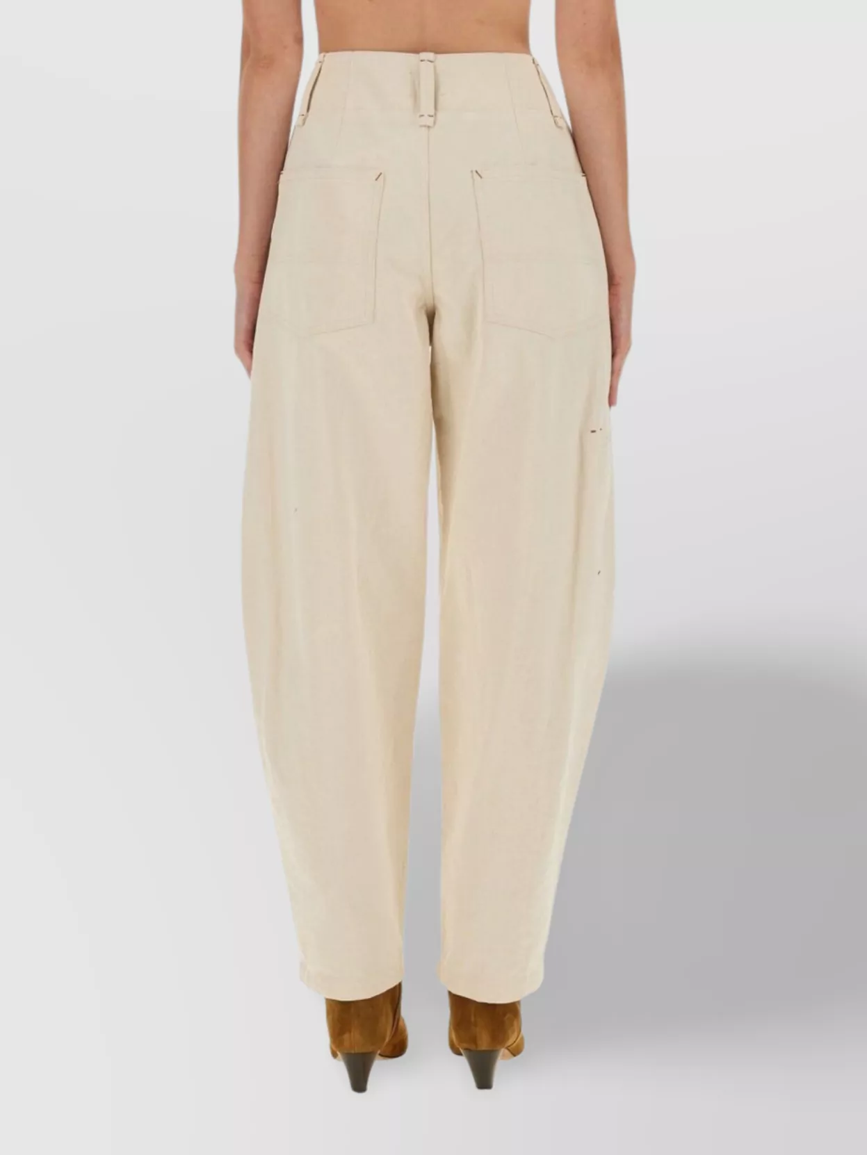 Isabel Marant High Waist Wide Leg Trousers With Pockets
